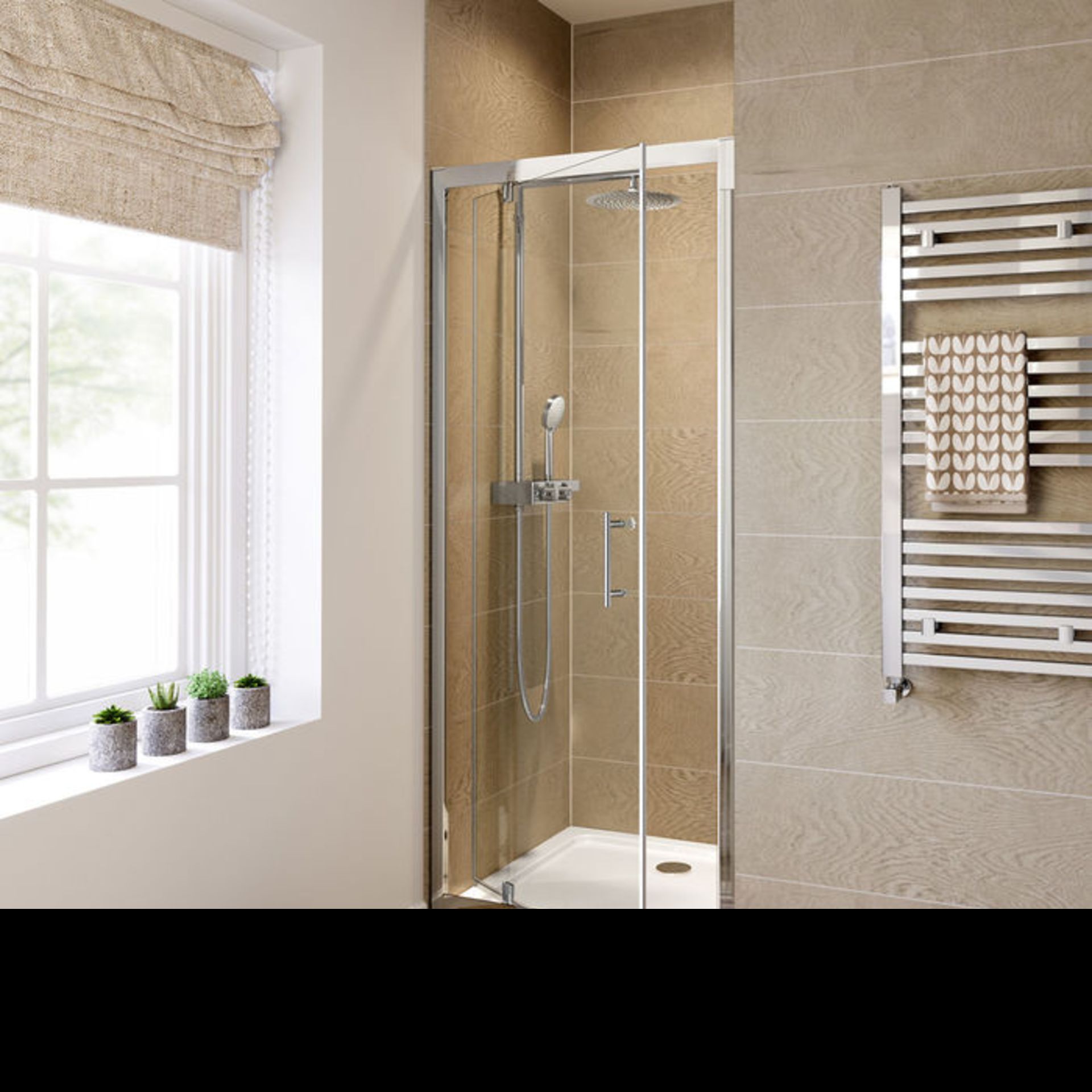 New 700mm - 6mm - Premium Pivot Shower Door. RRP £299.99.8mm Safety Glass Fully Waterproof Te... - Image 2 of 2