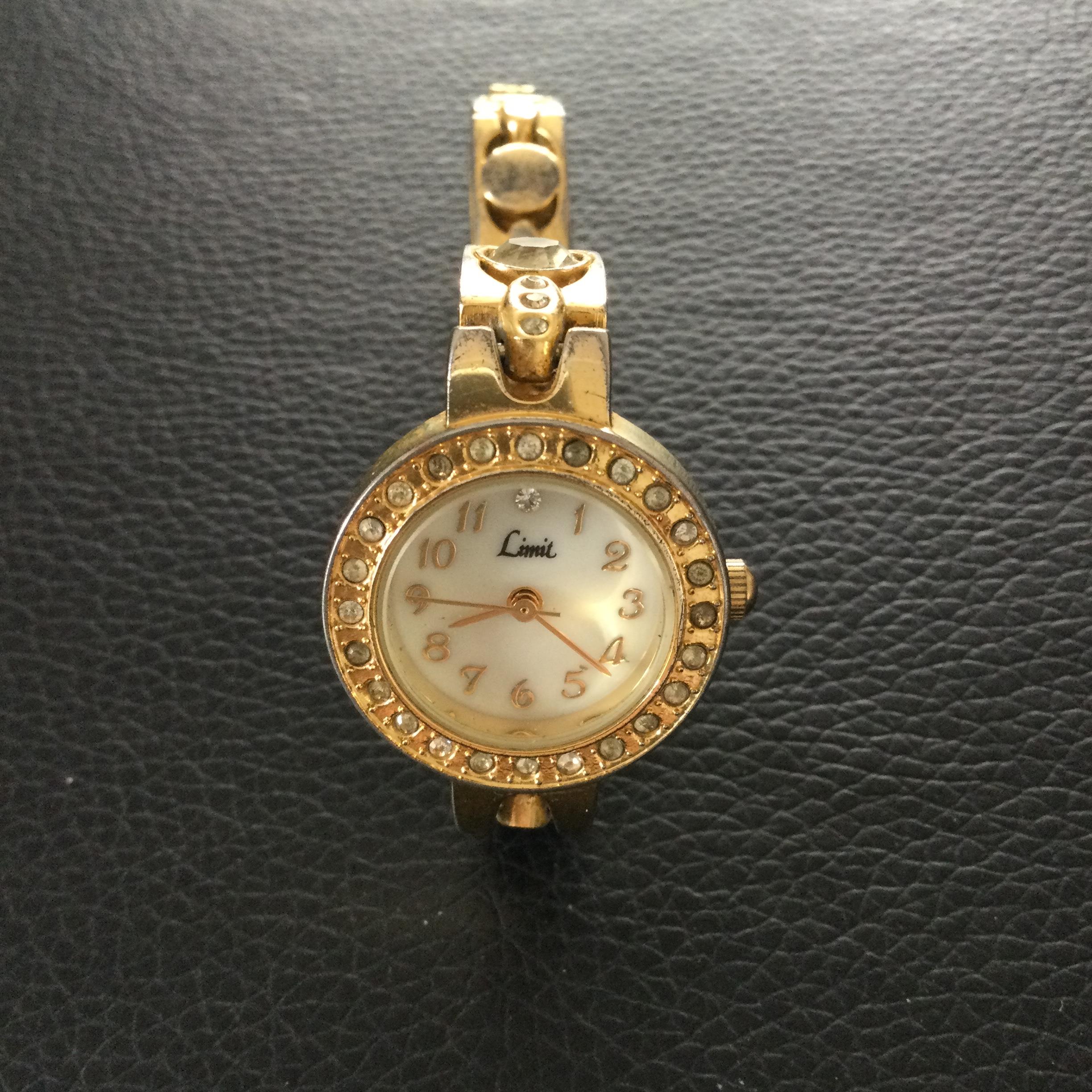 Gold Plated Limit Ladies Diamante Wristwatch (GS 121)
