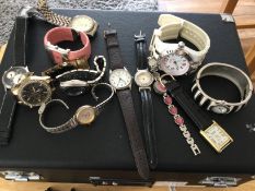 Collection Of 12 Ladies, Gents & Childrens Wristwatches - Constant, Reflex Etc (Gs77)