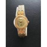 Lovely Louis Yitez Paris Ladies Gold Plated Diamante Wristwatch (GS 118)