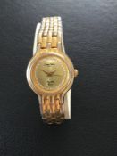 Lovely Louis Yitez Paris Ladies Gold Plated Diamante Wristwatch (GS 118)