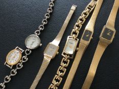 A Collection of 6 mostly Gold Plated Ladies Watches, Rotary, Sekonda etc (GS 127)