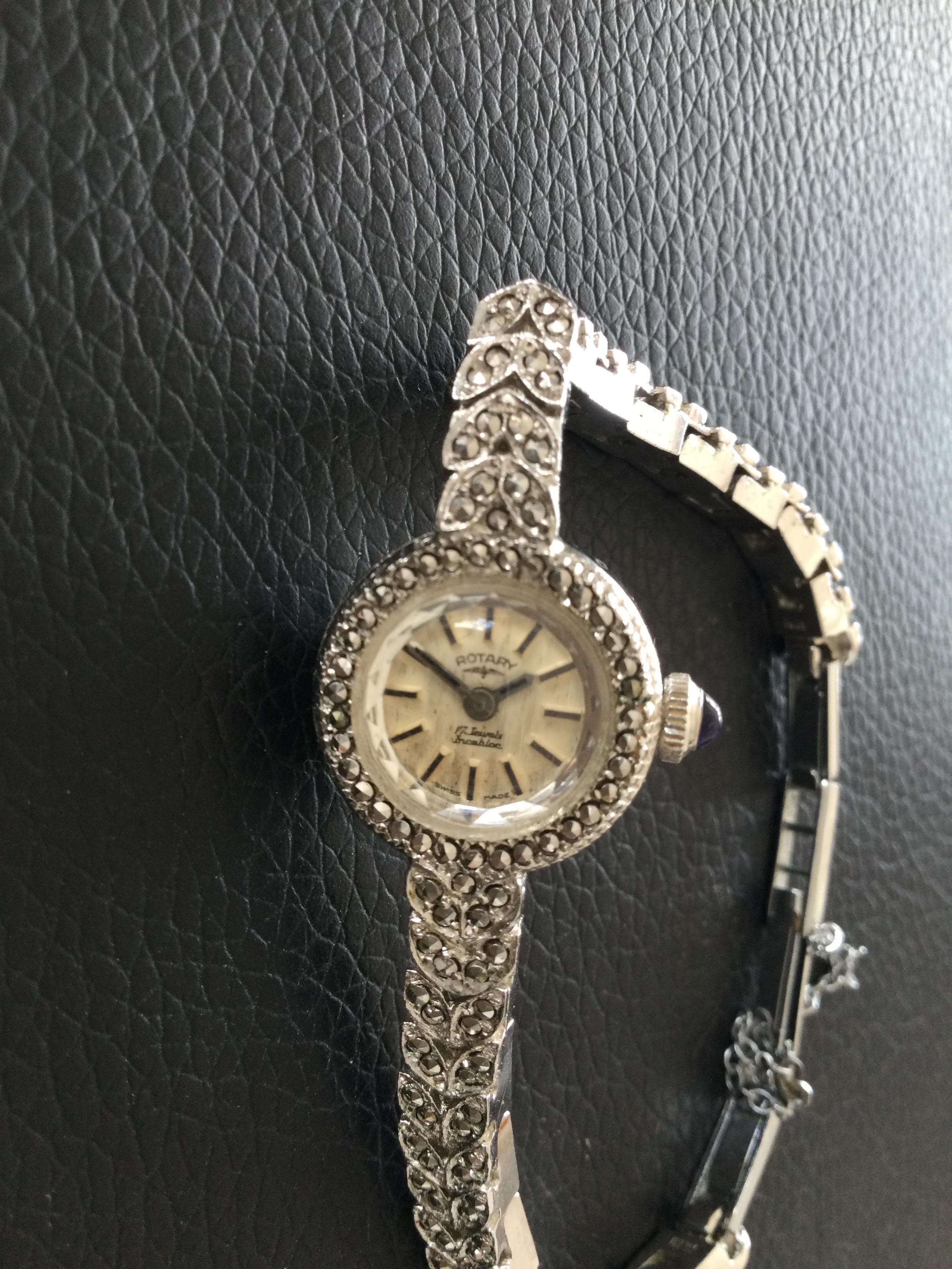 Rotary Ladies Deco Style Manual Marcasite Wristwatch (Gs61) - Image 2 of 5