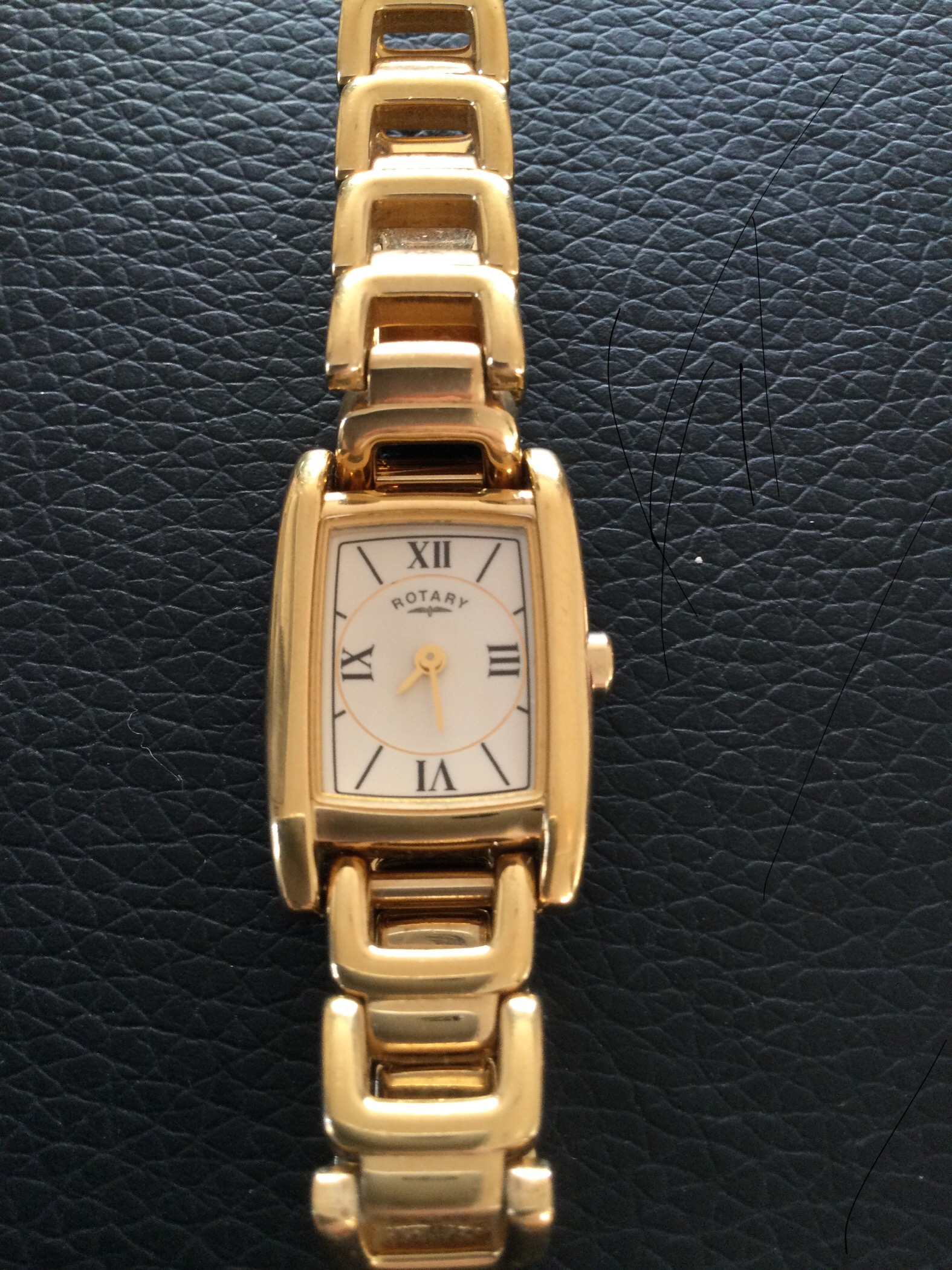 Rotary Gold Plated Ladies Quartz Dress Wristwatch (Gs65)