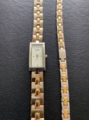 Steltman 'Old Stock' Ladies Gold Plated Wristwatch & Matching Bracelet (GS 169)