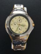 Superb Gents Geneva Gold Plated Wristwatch (GS88)