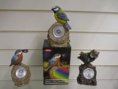 50pcs assorted solar bird on log designs