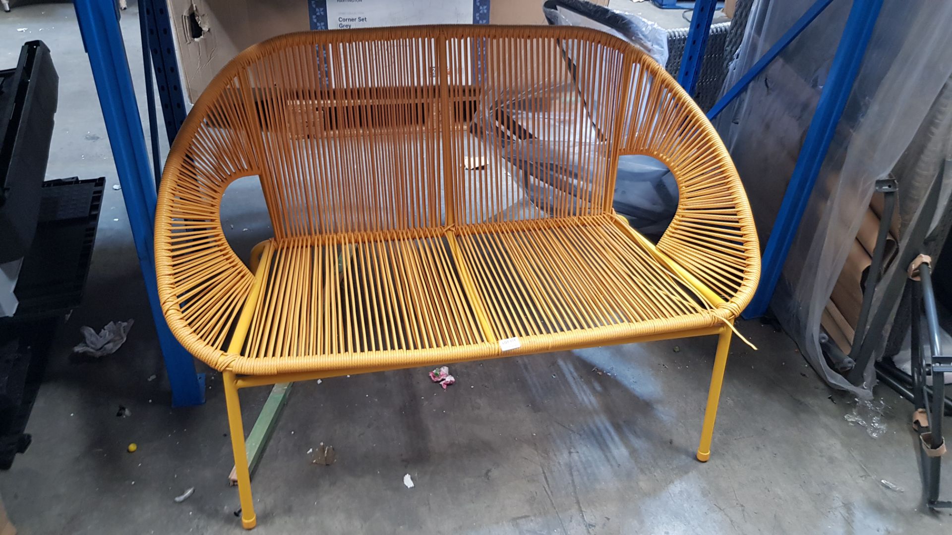 (R10G) 1x Acapulco 2 Seater Garden Bench Yellow Orange RRP £85. - Image 2 of 3