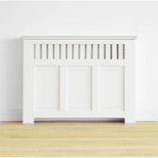 (R10K) 1x Wilton Radiator Cabinet Smooth White Finish Medium RRP £99. External cabinet dimensions: