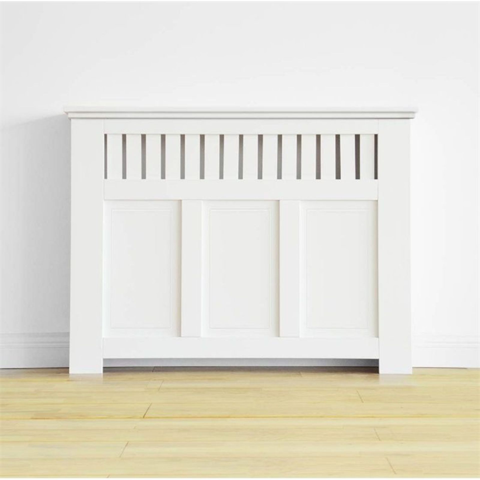 (R10K) 1x Wilton Radiator Cabinet Smooth White Finish Medium RRP £99. External cabinet dimensions: