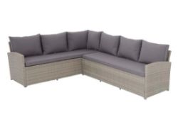 (R3O) 1x Rattan Furniture Sofa Set (No Box). Assume Item Is Matara 7 Seater Corner Garden Sofa Set.