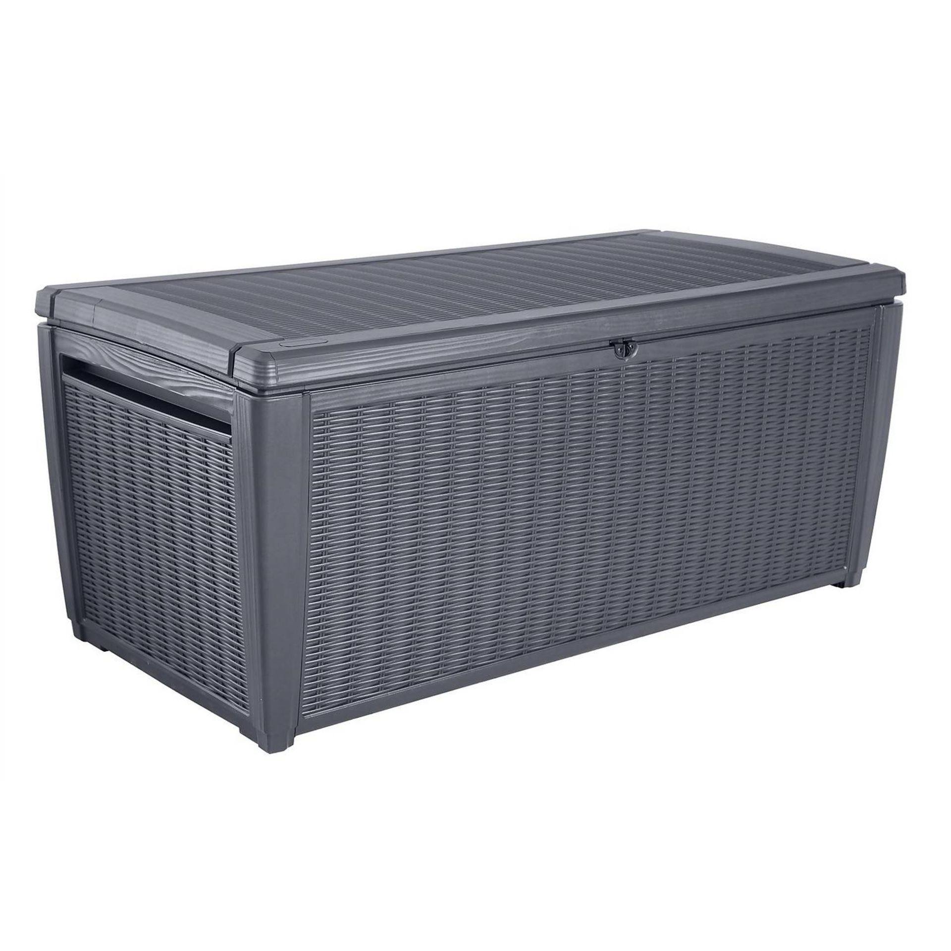 (R16) 1x Keter Sumatra Rattan Effect Outdoor Plastic Garden Storage Box 511L RRP £110. - Image 2 of 3