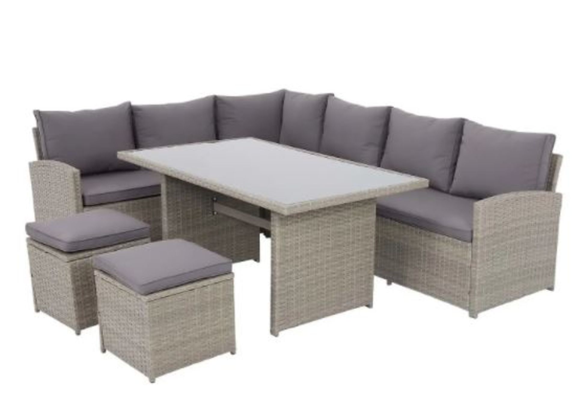 (R10K) 1x Matara Corner Sofa Dining Set (No Table Top). RRP £700 When Complete. - Image 5 of 6