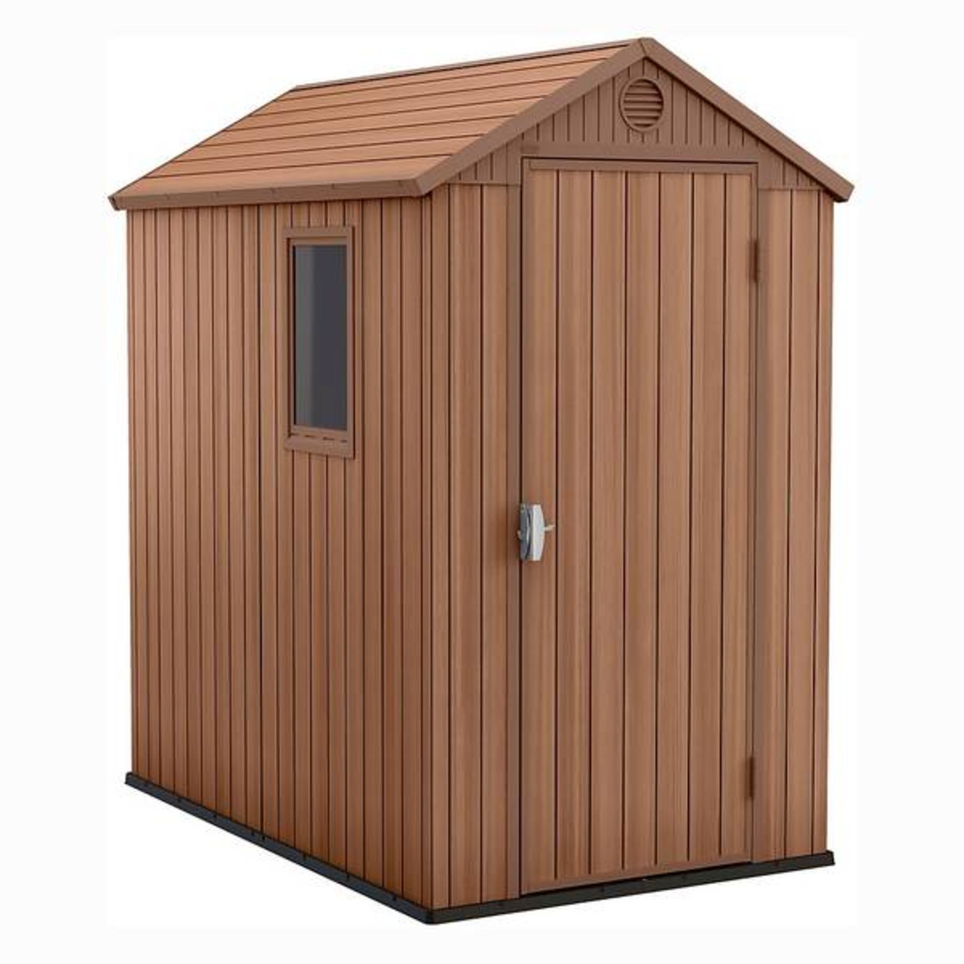 (R16) 1x Keter Darwin 4x6 Outdoor Plastic Garden Storage Shed RRP £340. (Packaging Open, Unsure If - Image 2 of 3