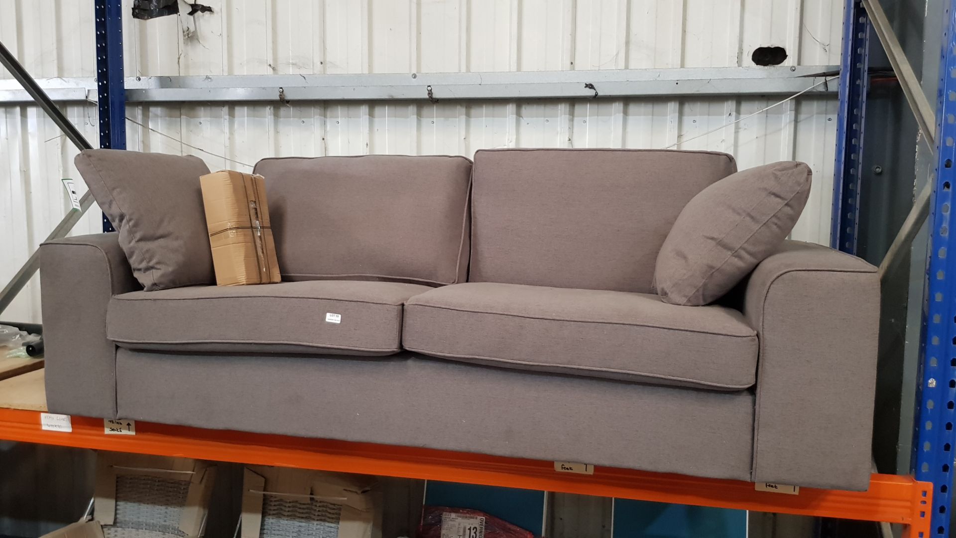 (R16) 1x Lola Sofa Charcoal RRP £400. Unit Comes With Leg Set. - Image 3 of 3