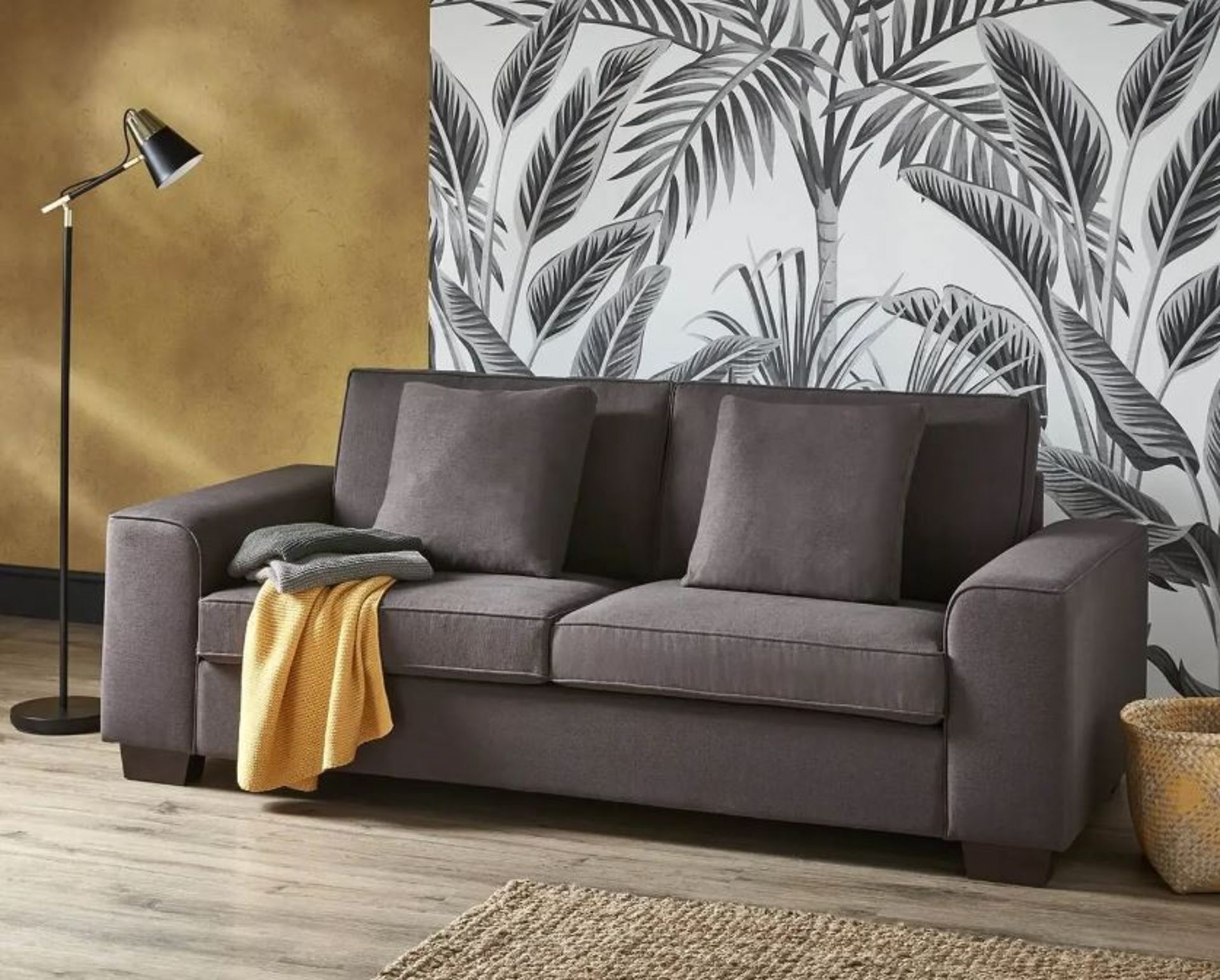 (R16) 1x Lola Sofa Charcoal RRP £400. Unit Comes With Leg Set. (Unit Has Rip At rear – See Photo) - Image 2 of 4