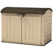 (R16) 1x Keter Store It Out Ultra RRP £350. 200L Outdoor Garden Storage Shed. Beige And Brown. Ass