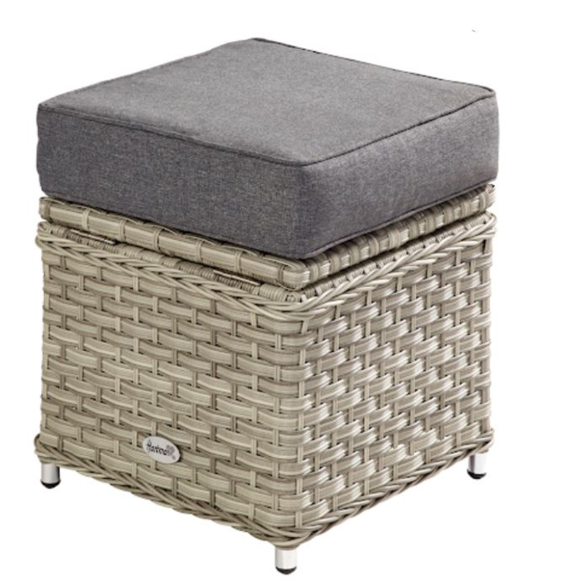 (R7J) 2x Hartman Rattan Stool With 2x Cushion. (Units Appear As New) - Image 2 of 3