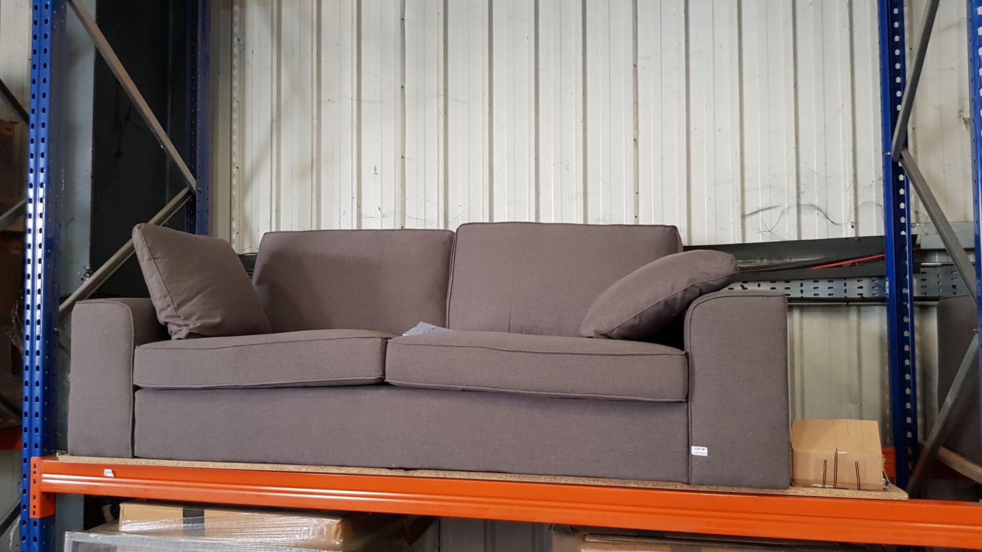 (R16) 1x Lola Sofa Charcoal RRP £400. Unit Comes With Leg Set. (Unit Has Rip At rear – See Photo) - Image 3 of 4