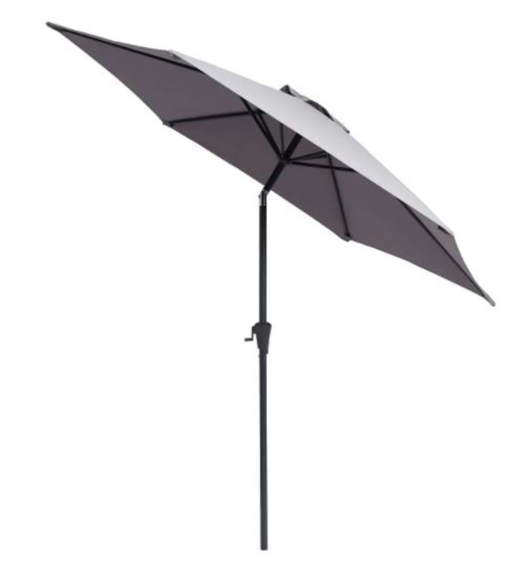 (R6C) 1x Parasol 2.7M Crank And Tilt Light Grey RRP £50. - Image 2 of 3