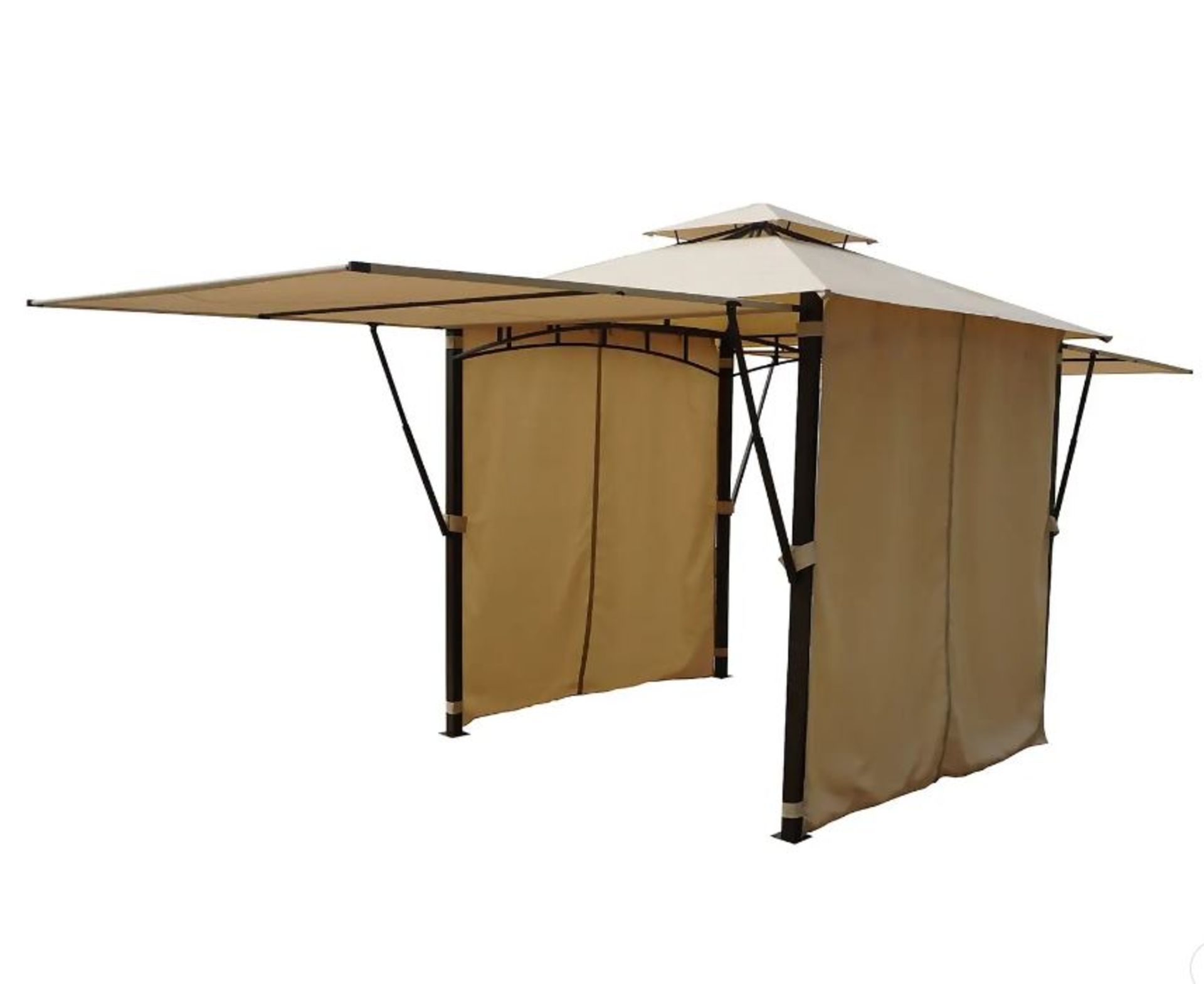 (R8A) 1x Gazebo With Extending Panels RRP £230. Powder Coated Steel Frame. (H265x W250x D250cm) - Image 2 of 3