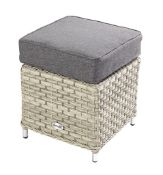 (R7J) 2x Hartman Rattan Stool With 2x Cushion. (Units Appear As New)