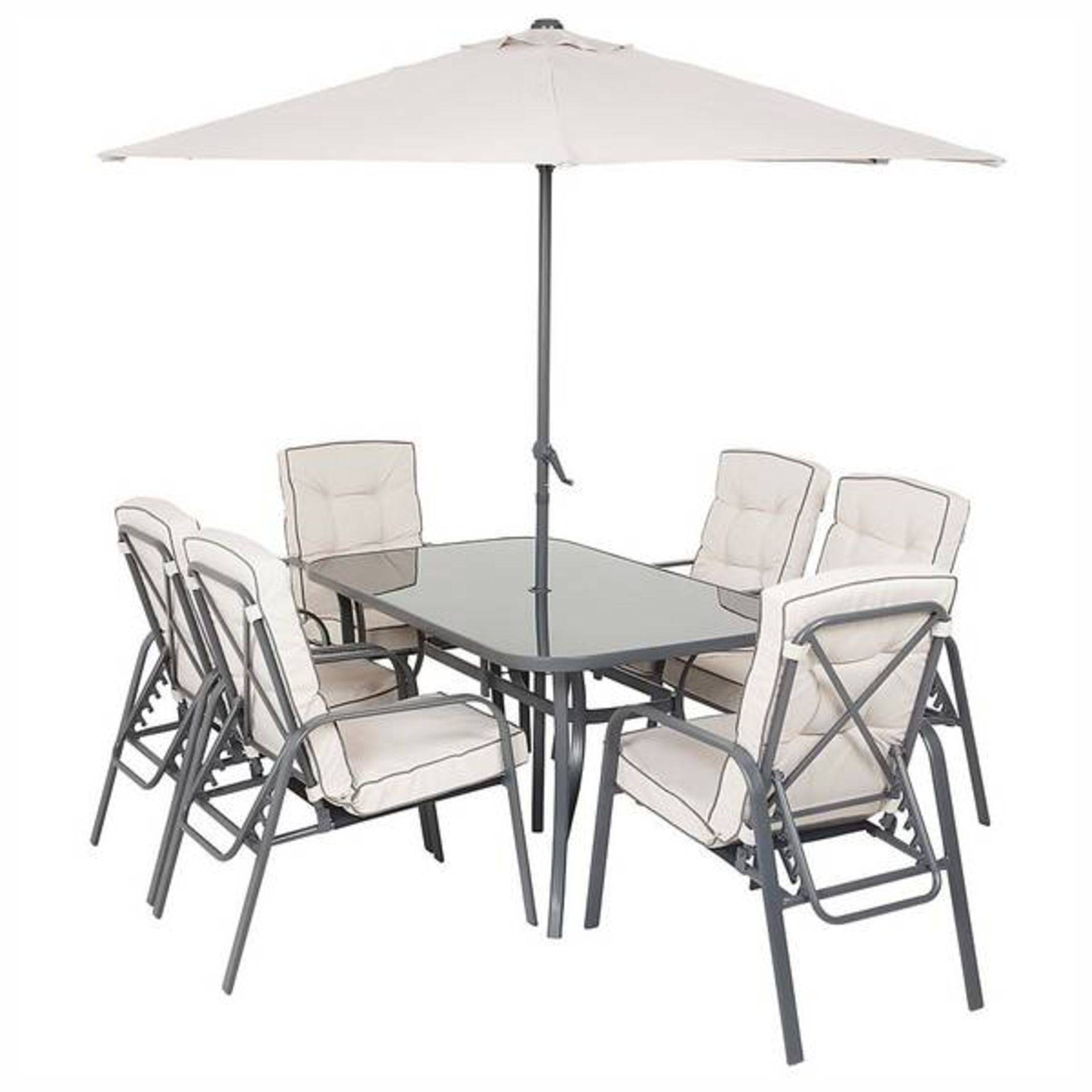 (R8B) 1x Rowly 8 Piece Dining Set RRP £250 - Image 2 of 3