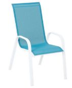 (R16) 4x Malindi Stacking Chair Blue