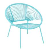 (R7O) 4x Acapulco Chair RRP £35 Each. 1x Pink. 3x Blue (All Blue Chairs Have Loose Rattan)