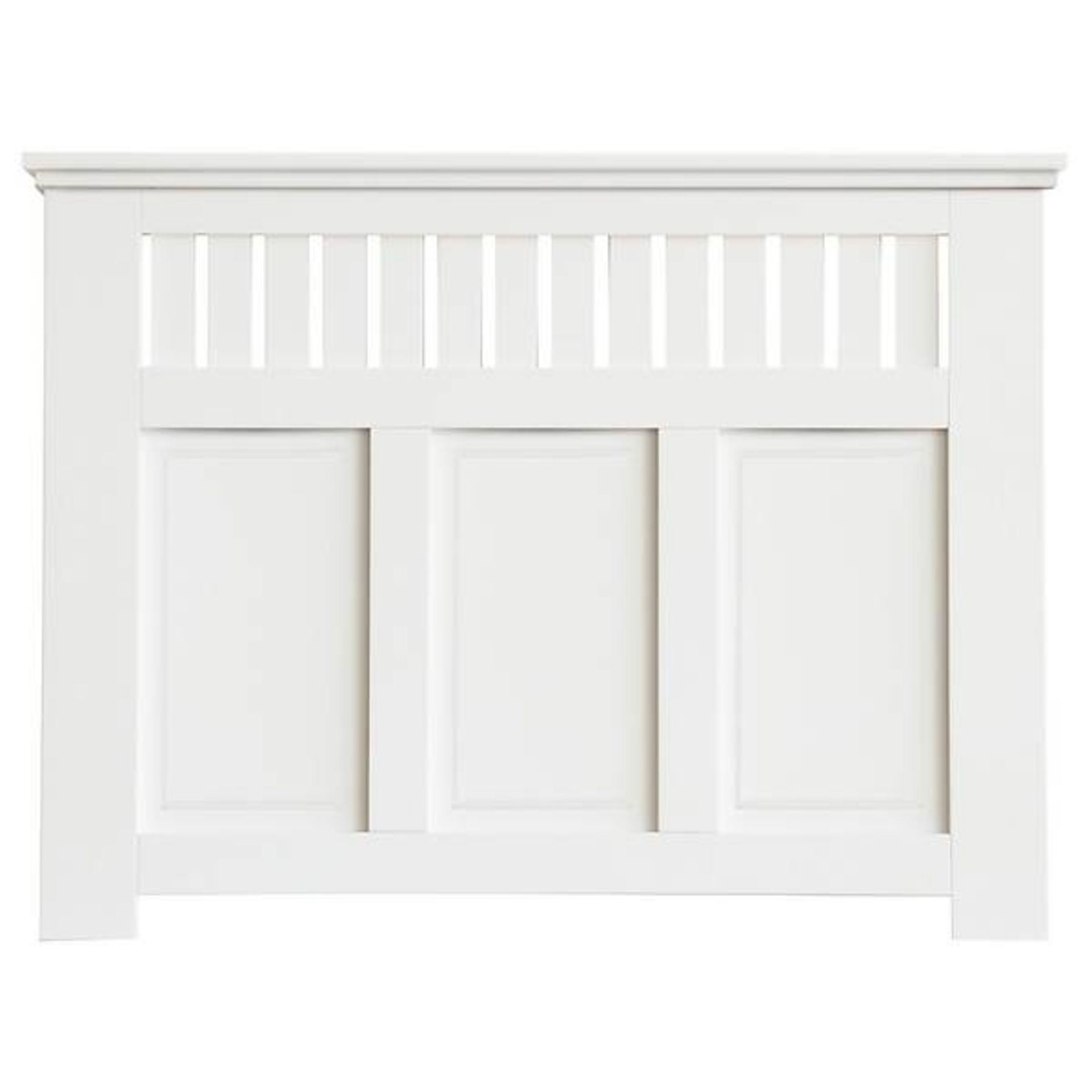 (R10K) 1x Wilton Radiator Cabinet Smooth White Finish Medium RRP £99. External cabinet dimensions: - Image 2 of 3