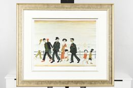 Limited Edition L.S. Lowry "On The Promenade"