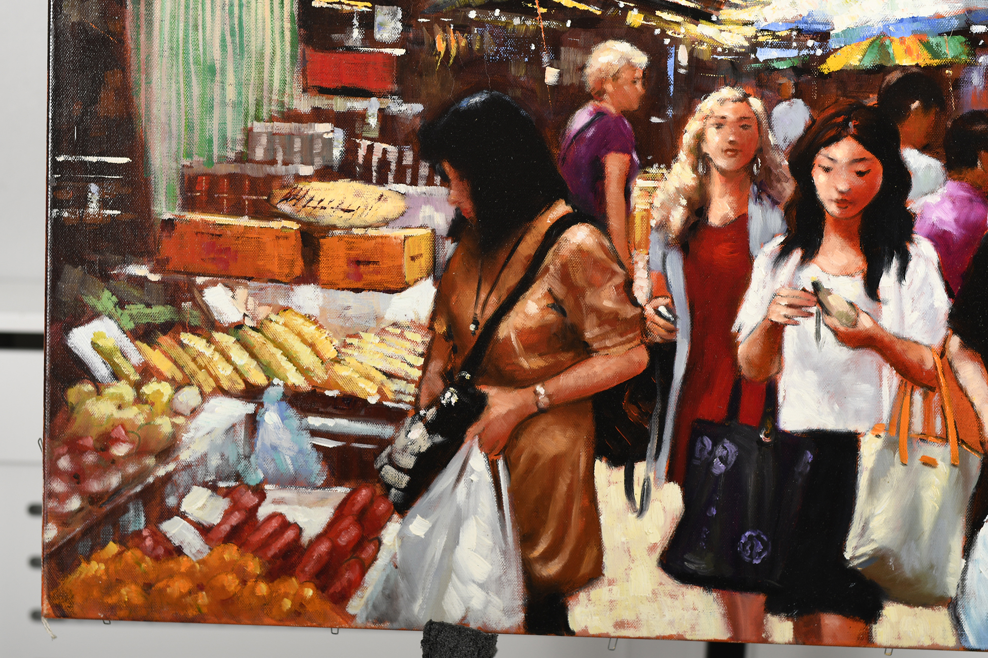 Original Painting by Tony Rome ""Ladies Market Hong Kong"" - Image 4 of 8