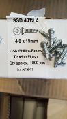 14 boxes - 4x19mm self drilling screws