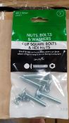 50 packs - M6x40mm coach bolts and nuts