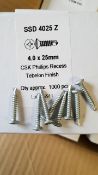 8 boxes - 4x25mm self drilling screws
