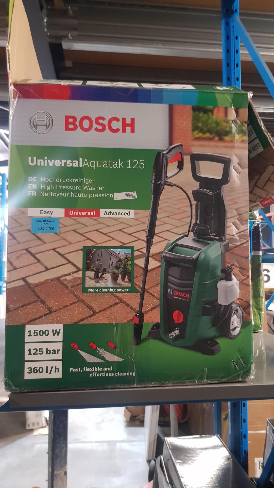 (R11H) 1x Bosch Universal Aquatek 125 1500W High Pressure Washer RRP £169.99. - Image 3 of 3