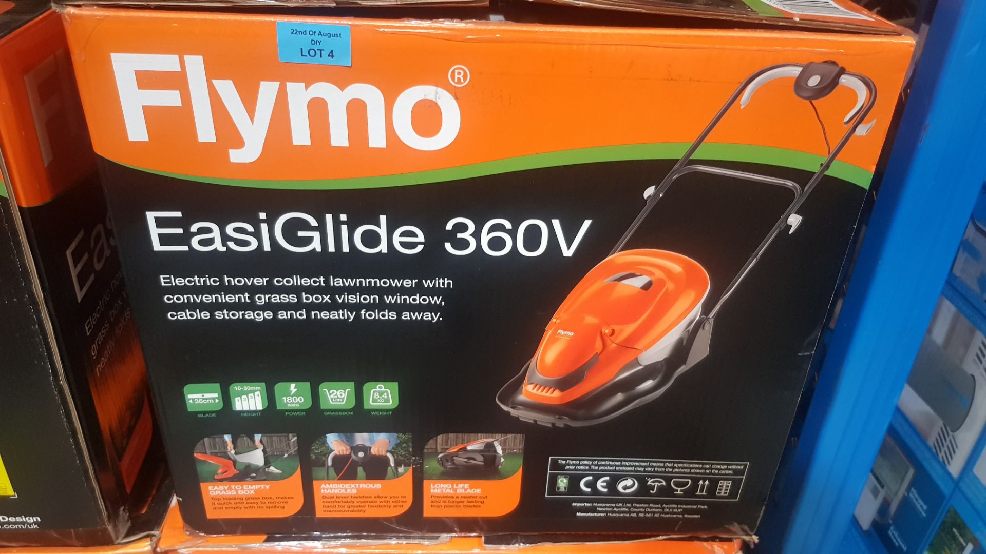 (R15B) 1x Flymo Easiglide 360V RRP £139. Unit Clean, Appears As New. - Image 3 of 3