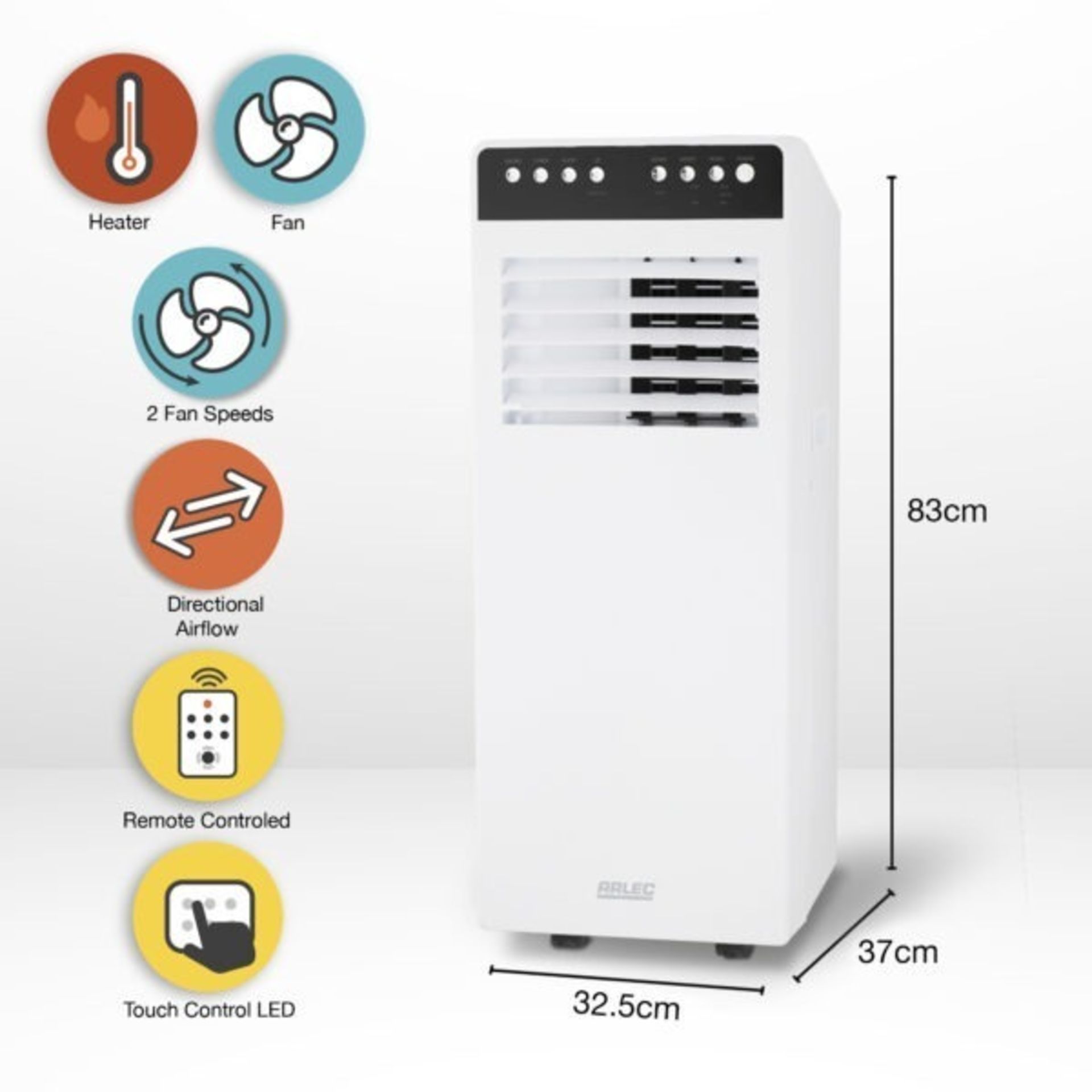 (R11F) 1x Arlec Portable Air Conditioner 12,000 BTU/h RRP £450. - Image 2 of 3