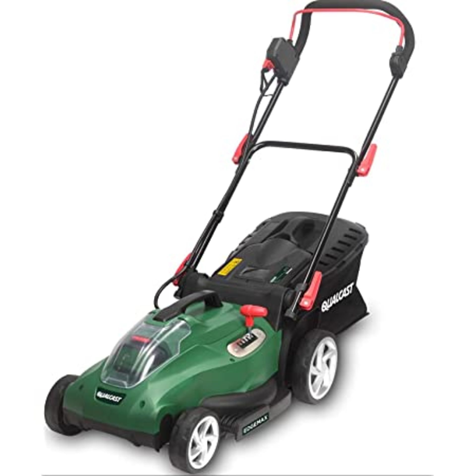 (R13D) 1x Qualcast 38cm 36V 2.5Ah Cordless Rotary Lawn Mower. (With Battery & Charger).