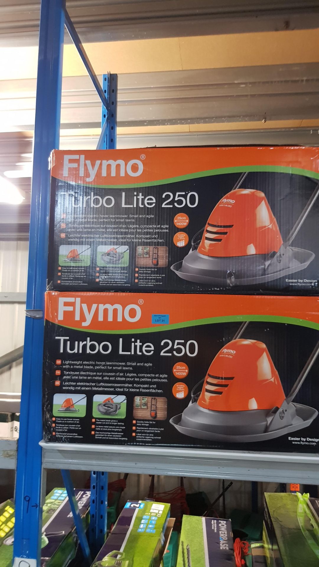 (R11A) 2x Flymo Turbo Lite 250 Electric Hover Lawnmower RRP £69 Each. - Image 3 of 3
