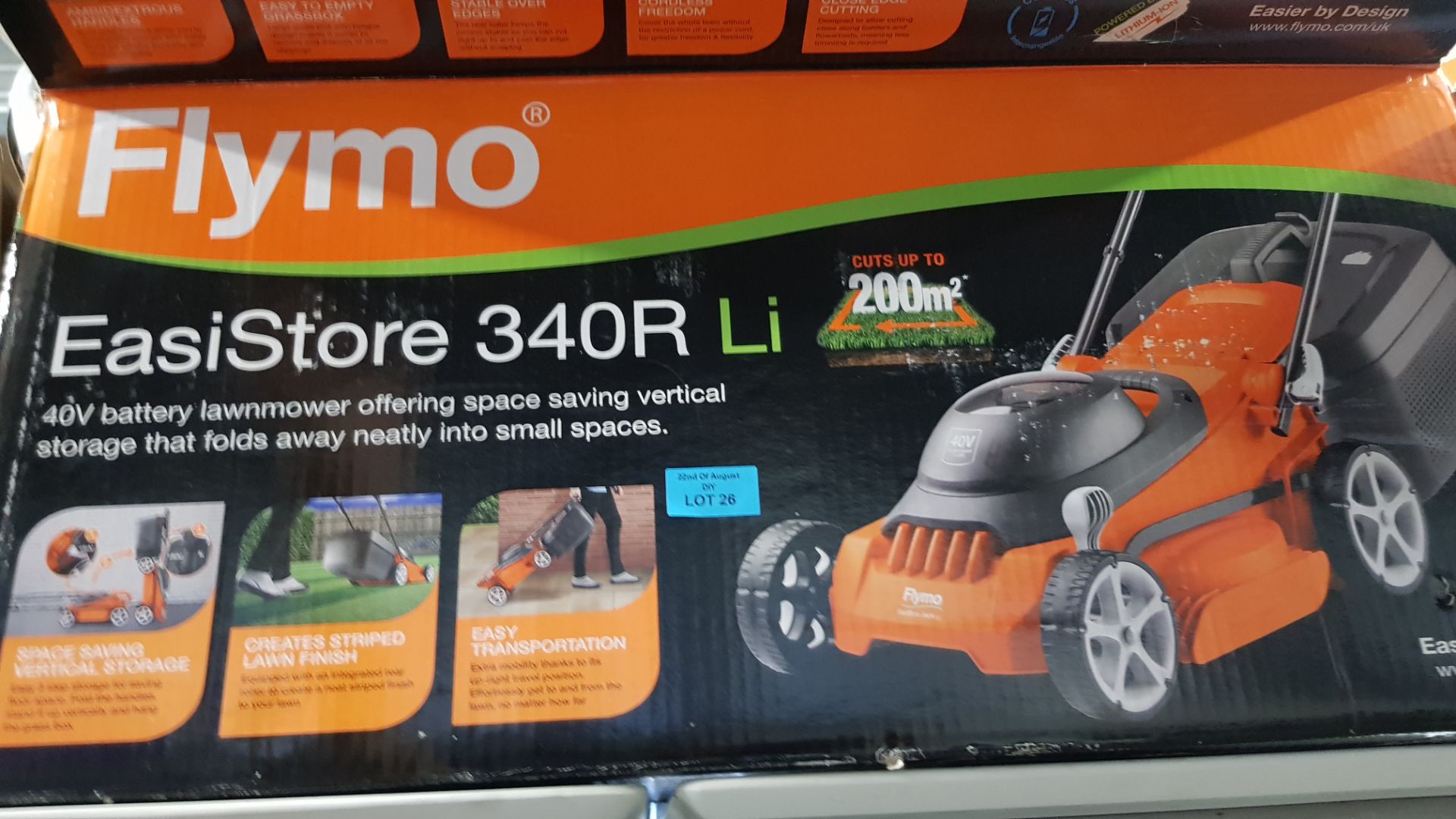 (R11J) 1x Flymo EasiStore 340R Electric Lawnmower 34cm RRP £239.99 - Image 3 of 3