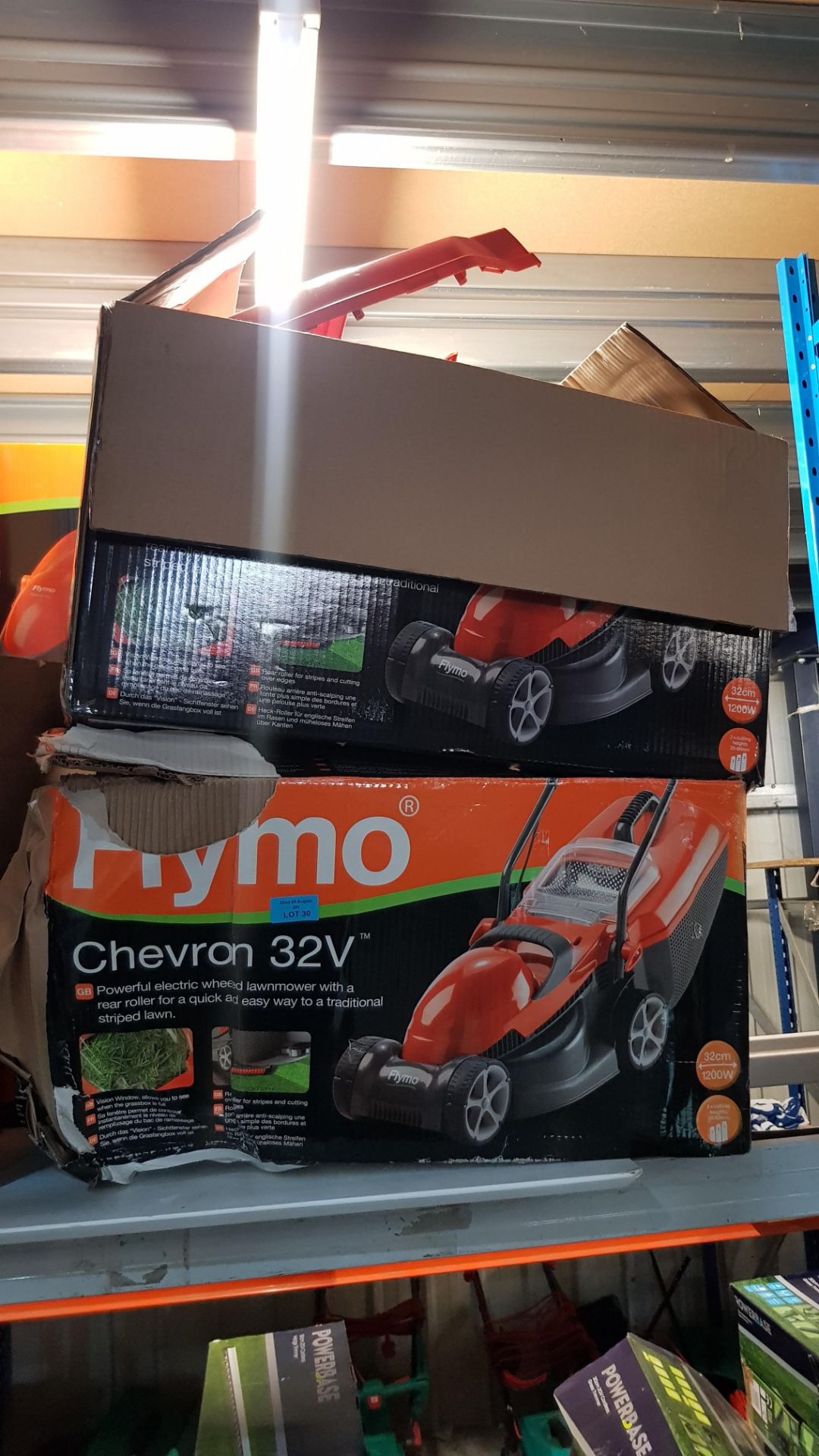 (R11A) 2x Flymo Chevron 32V Electric Lawnmower RRP £79 Each. - Image 2 of 2