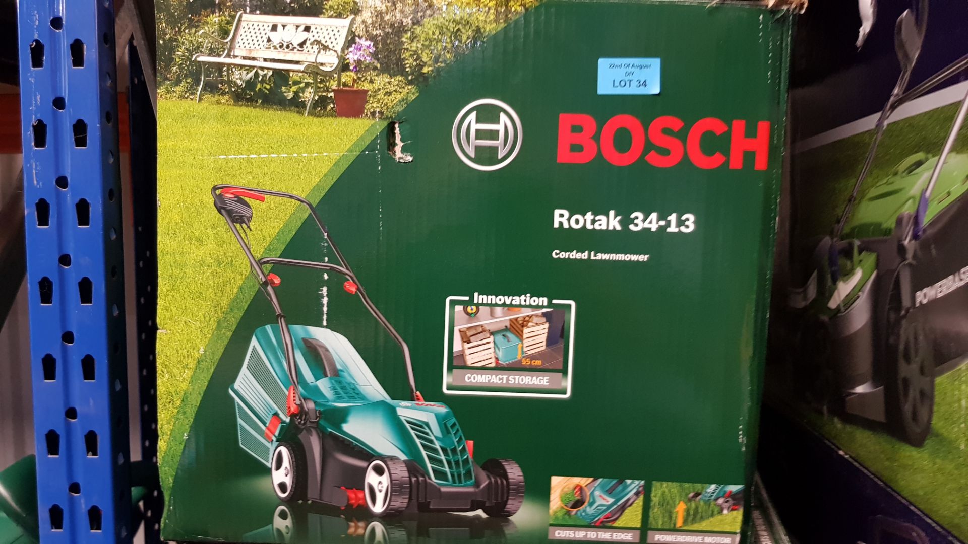 (R13C) 1x Bosch Rotak 34-13 Corded Lawnmower RRP £139.99 - Image 3 of 3