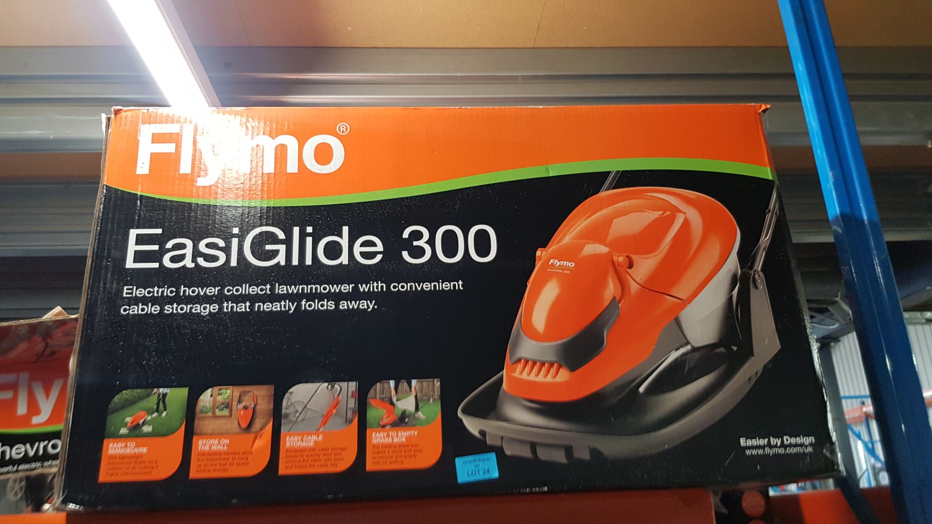 (R11I) 1x Flymo EasiGlide 300 RRP £99. Electric Hover Collect Lawnmower. - Image 2 of 2