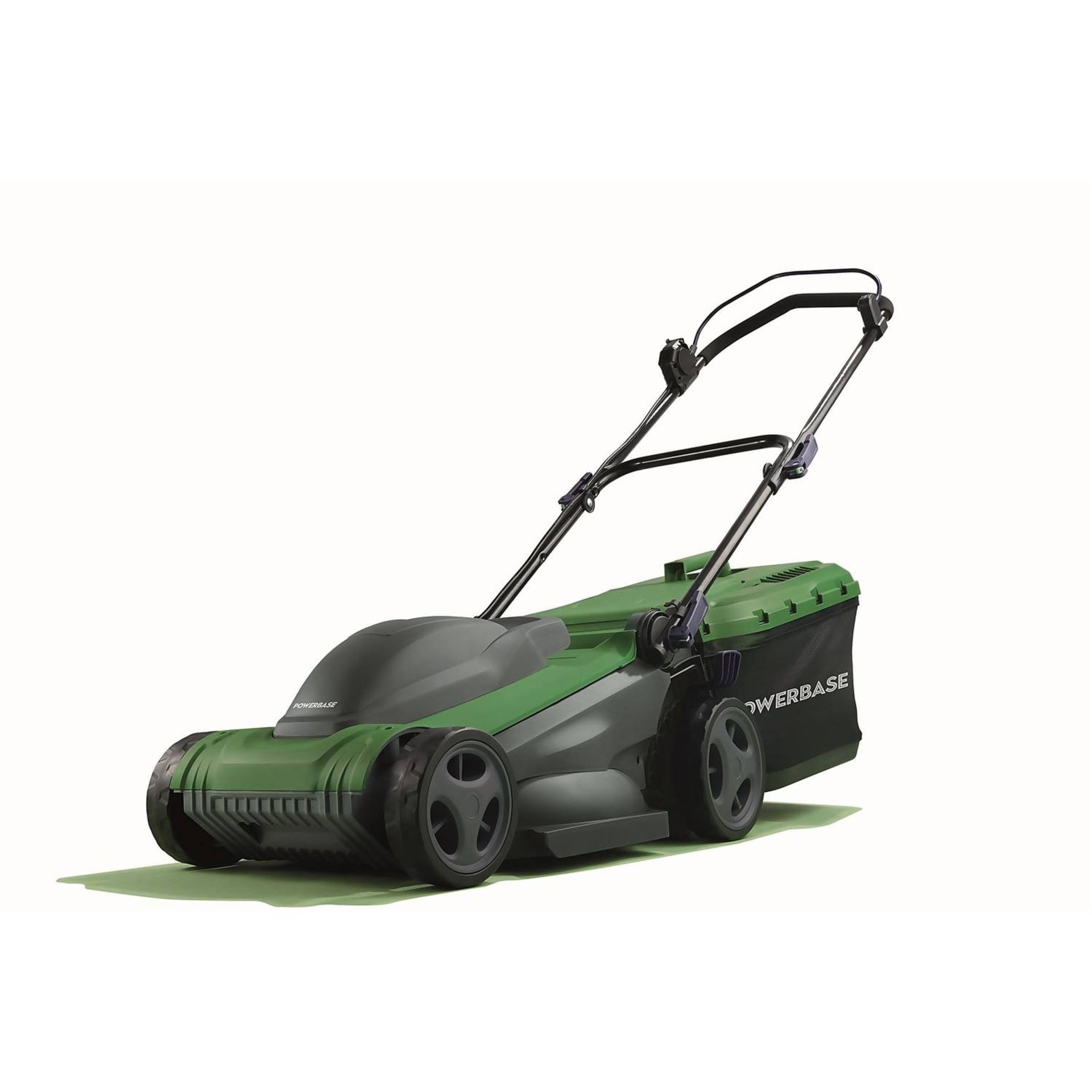 (R13B) 2x Powerbase Items. 1x 37cm 1600W Electric Rotary Lawn Mower RRP £75. 1x 41cm 1800W Electri