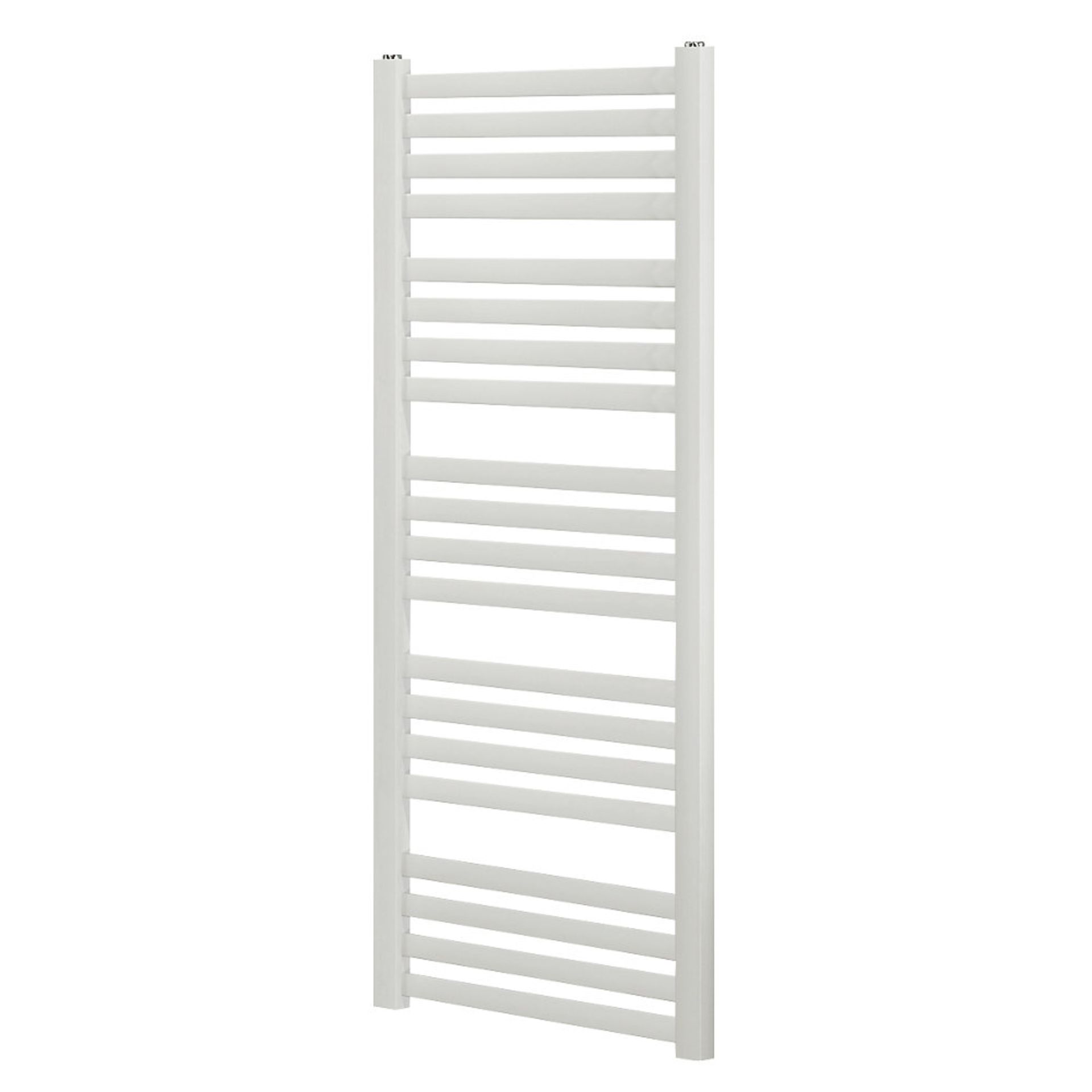 (Kl118) 1200 x 450mm White Flat Towel Radiator. Powder-Coated Mild Steel Construction. May Differ - Image 2 of 2