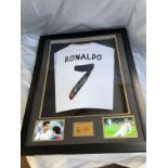 Cristiano Ronaldo Framed Signed Real Madrid Shirt