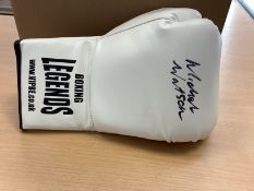 Michael Watson Signed Boxing Glove In Acrylic Box