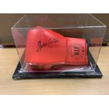 John Conteh Signed Boxing Glove In Acrylic Case