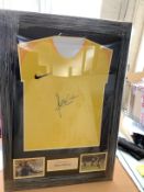 Peter Shilton Signed Frame Shirt